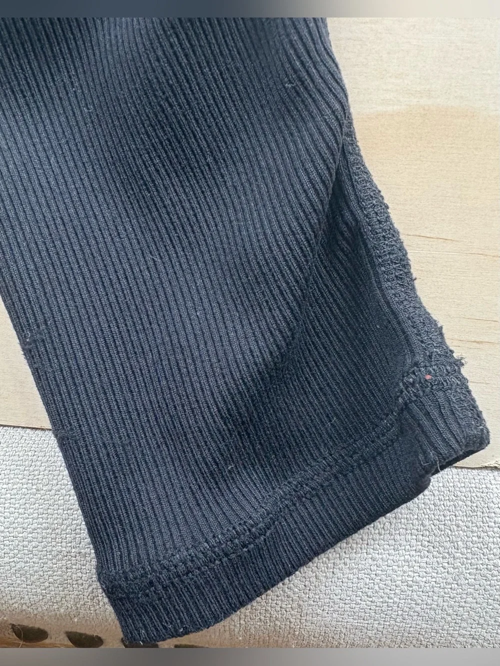 ALO Yoga Goddess Ribbed Leggings Purple Black Hi-Rise Women’s Size Small